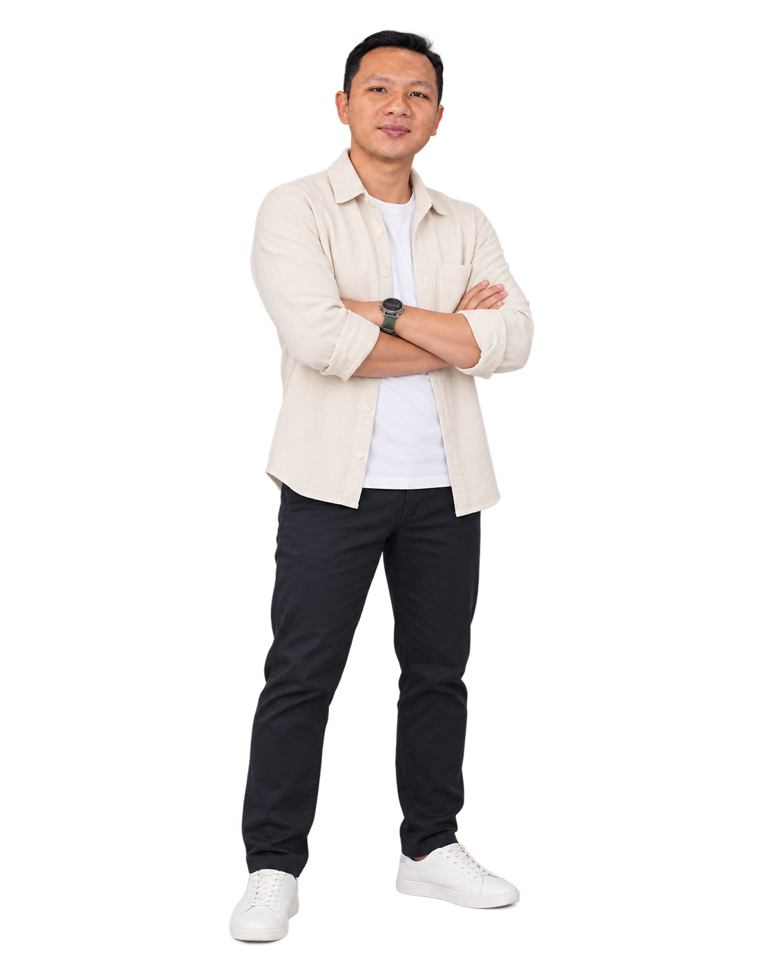 Wayan Widiarsana berdiri dengan tangan terlipat
